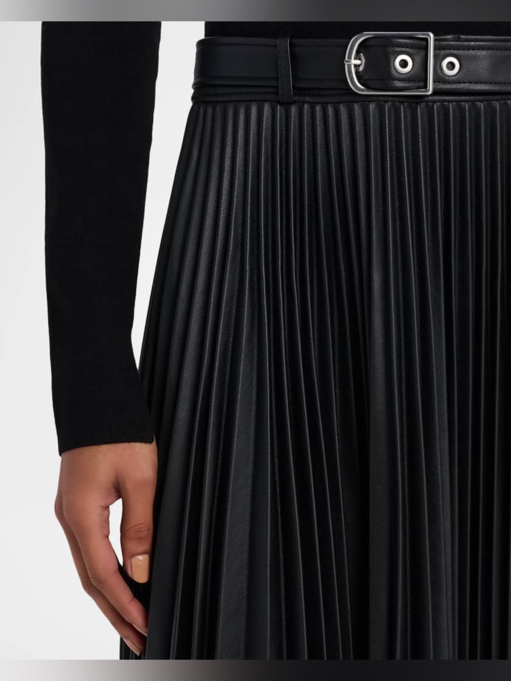 NEW SIMKHAI abilene knit combo midi dress | Black, Small - Picture 7 of 16